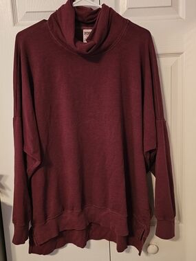 PINK Victoria's Secret Cowl Neck Pullover - Burgundy